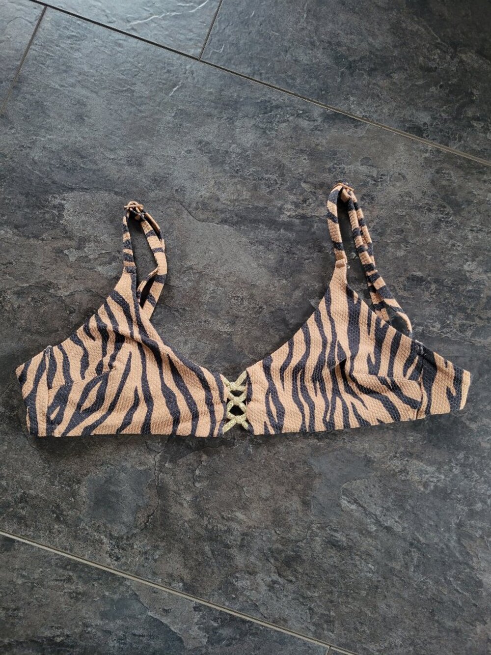 Aerie Tiger Print Bikini Top